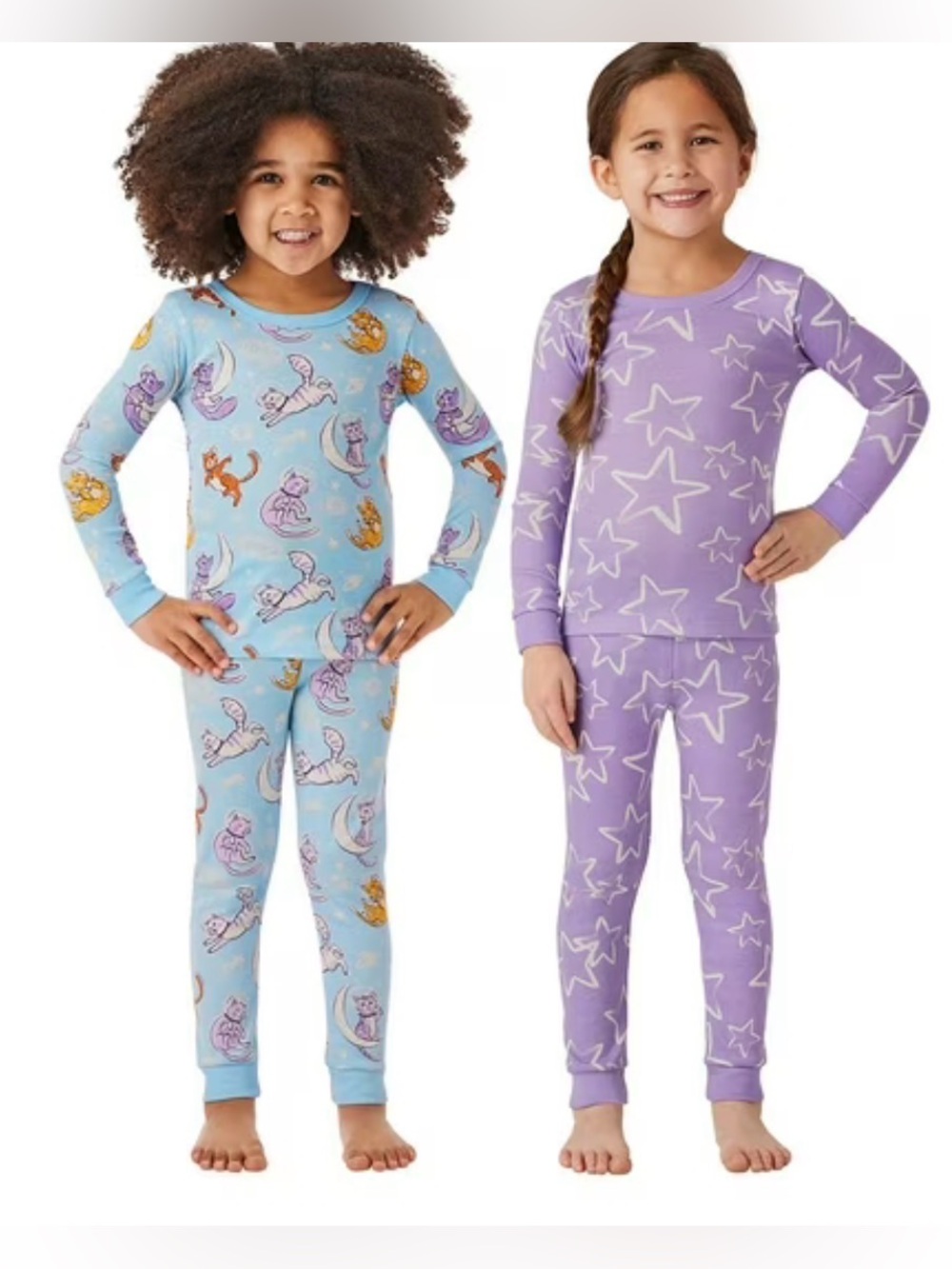 Member’s Mark Toddler Girls 4 Piece Organic Cotton Pajama Set Size 3T Brand New